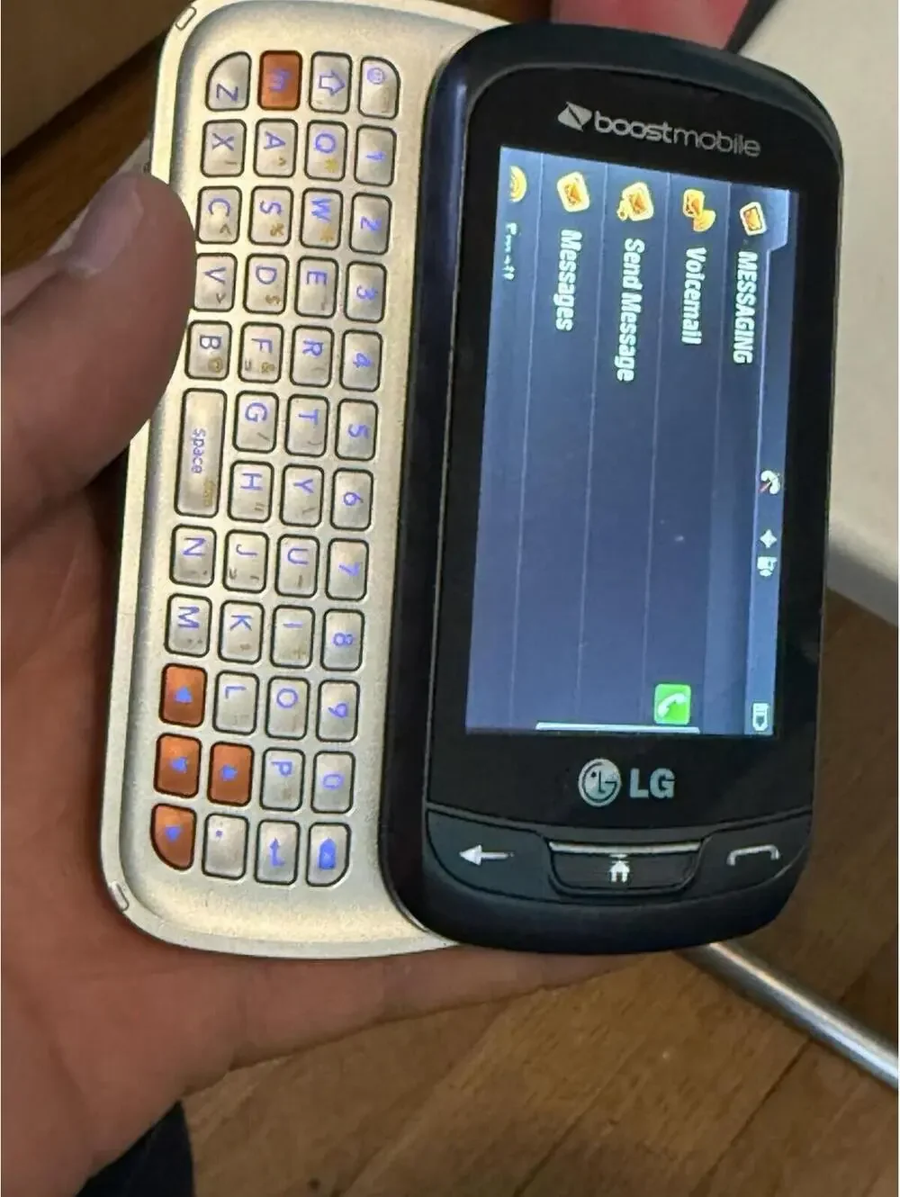 LG Rumor Reflex LN272 - Gray ( Boost Mobile ) Cellular Phone , Working